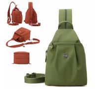 Genérico 3 in 1 Anti-Theft Travel Tote Bag,Waterproof 2-Way Commuter Bag,Dual Shoulder & Crossbody Wear Backpack,for Fitness,Travel (Green)