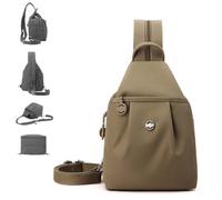 Genérico 3 in 1 Anti Theft Travel Tote Bag,Waterproof Oxford Cloth Crossbody,Convertible Shoulder Multi-Compartment Large Backpack (Khaki)