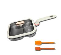 Genérico 3-in-1 Cup-Shaped Large Capacity Pan,Anti-Scalding Heightened Handle,Nonstick Titanium Ceramic Omelette Skillet Pancake Pan,for Gas Induction Cooker (B)