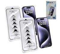 Genérico 3 in 1 Screen Protector, 2 Pack for Iphone 17 Pro Max Screen Protector, Hd Privacy Dust Free without Bubbles Tempered Glass, for Iphone 17/16/15/14/13/12 Pro Max (2Pcs*HD,for14plus)