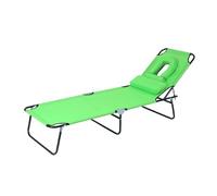 Genérico 3-in-1 Sun Tanning Chair with Face Hole, Outdoor Face Down Beach Lounger, Chairs Portable Lay Flat Beach Lounge, Chair for Outdoor Sunbathing Patio Pool Lawn Camping Deck (Green)