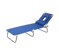 Genérico 3-in-1 Sun Tanning Chair with Face Hole, Outdoor Face Down Beach Lounger, Chairs Portable Lay Flat Beach Lounge, Chair for Outdoor Sunbathing Patio Pool Lawn Camping Deck (Blue)