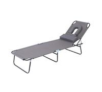Genérico 3-in-1 Sun Tanning Chair with Face Hole, Outdoor Face Down Beach Lounger, Chairs Portable Lay Flat Beach Lounge, Chair for Outdoor Sunbathing Patio Pool Lawn Camping Deck (Gray)