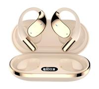 Genérico 3-in-1 Ultra Open Ear Bluetooth Headphone, AI Translator Earbuds Real-Time, Support 144 Languages, EAL-Time Voice Converter, Instant Language Translator Device for Travel Business (White)