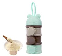 Genérico 3-Layer Baby Formula Container, Portable Milk Powder Dispenser Storage Box, Non-Spill Bottle Holder with Carry Handle, 7.2x2.91 Inches Convenient Baby Supplies for Travel