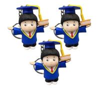 Genérico 3 Llaveros Creativos para Graduación Colgantes de Pvc, Accesorios Anti-caída y Fáciles de Colgar para Bolsos y Llaveros Varios estilos