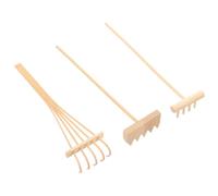 Genérico 3 Mini Rastrillos de Bambú sin Olor para Jardín Zen de Arena Ecológicos, Accesorios Decorativos para Meditación y Regalos Feng Shui Hogar
