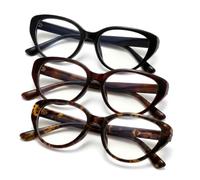 Genérico 3 Pack Anti Blue Light Reading Glasses for Men and Women, Polygon Computer Readers for Screen Eyestrain & Dry Eye Relief, UV400 Protection, Lightweight Frame(+1.5)