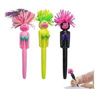 Genérico 3 Pack Funny Boxing Ballpoint Pens - School Stationery, Stress Ease Ballpoint Pens with Punching Action, Novelty Fighter Ink, Writing Tools for Boys Girls Teens Students Collectors Artists