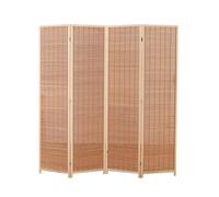 Genérico 3 Panel Bamboo Room Divider Freestanding Privacy Pantalla Stable Hinges Compact Space Space Separator Stylish Decor for Broom Living Hall Hallway Easy Assembly Lightweight Portable Design