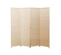 Genérico 3 Panel Bamboo Room Divider Freestanding Privacy Pantalla Stable Hinges Compact Space Space Separator Stylish Decor for Broom Living Hall Hallway Easy Assembly Lightweight Portable Design