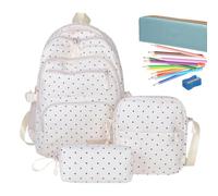 Genérico 3 Piece School Bag Set - Nylon 44x28x15cm Backpack, 23x20x6cm | Girls Kids Backpacks Set for Back-to-School Kindergarten Preschool Elementary Students Daily Travel Camping Sports Vacation