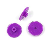 Genérico 3 Piezas 36102B 0,4 M, Engranaje Morado, 36 + 10 Dientes, plástico, Doble Cubierta, Motor, piñón, tecnología, Modelo, Accesorios de Juguete