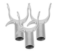 Genérico 3 Piezas Cabeza de Poste de Ropa Aleación de Aluminio 1,9 CM | Conector de Repuesto para Barra, Uso en Tendedero y Perchero, Acabado Plata, Pieza Robusta y Resistente al Desgaste