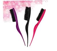 Genérico 3 Piezas Cepillo De Pelo Para Salón Doble Enderezar Patas Desenredador Peines Desteñir Cerda Desenredar Crujir Borde Plegable Cepillo De Pelo De Salón