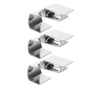 Genérico 3 Piezas Clip De Cortina Tapices De Pared Colgadores De Mantas para Paredes Colgadores De Pared De Alfombras Abrazaderas para Colgar En La Pared del Tapiz Acero Inoxidable Silver