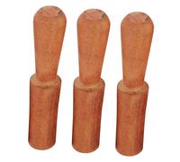 Genérico 3 Piezas cuenco de canto instrumento repicar gongs tercero cuencos cantores accesorio de palillo de madera del cuenco de sonido palo de tazón de cuenco sonoro Caoba Brown