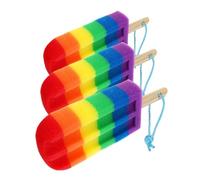 Genérico 3 Piezas Esponjas de Baño para Cuerpo Diseño Helado Colorido Esponja Exfoliante Multifuncional para Ducha Hombres y Mujeres Portátil y Ligera para Viaje