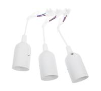 Genérico 3 Piezas Portalámparas E27 Ac250v Cable, Terminal Integrado | Pet, Diseño de Cassette, Conexión Fiable, para Cajas de Techo, Lámparas de Mesa y Pasillos