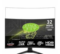 Genérico 3 Piezas Protector de Pantalla, compatible con MSI MAG 325CQF 31.5" Monitor, Screen Protector Película Protectora (Not Cristal Templado)