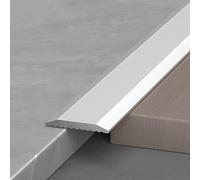 Genérico 3 Piezas Tira Divisoria Plana para Umbral de Puerta Tiras de Transición de Aluminio para Suelos Alfombras Y Marcos de Pared 90 cm/36 Pulgadas (Plateadas 10 Mm/0,39 Pulgadas)