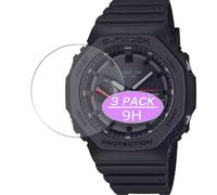 Genérico 3 Piezas Vidrio Templado Protector de Pantalla, compatible con Casio G-Shock GA-B2100BBR GA-B2100, 9H Cristal Screen Protector Película Protectora