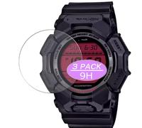 Genérico 3 Piezas Vidrio Templado Protector de Pantalla, compatible con Casio G-Shock GD-010BBR GD-010, 9H Cristal Screen Protector Película Protectora