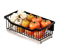 Genérico 3-Tier Metal Storage Shelf, 23.6-Inch Width, Rust-Resistant Black Finish, Heavy-Duty 220LBS Capacity, for Kitchen/Bathroom/Living Room, Easy Assembly, Non-Slip Foot Pads Included.