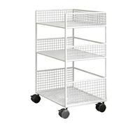 Genérico 3 Tier Rolling Cart - 3 Tier Metal Movable Organizer with Wheels, Slimline Space Saving Design, 53x40x20cm Dimensions + 1100g Net Weight, Durable Metal & ABS Hybrid - For Kitchen & Office