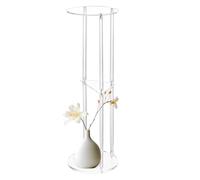Genérico 3 Tier Side Table, Modern Clear Design, Small Acrylic End Table Nightstand, for Sofa Living Room Bedside, Bedroom Furniture Piece Minimalist Transparent Style 8x8x24 Inch Compact Size