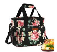 Genérico 30 Cm Isolierte Lunchtasche Faltbare Kleine Kühltasche Oxford Stoff Bedruckte Thermotasche Großes Volumen Schultergurt Picknick Outdoor Reise Aufbewahrung Leicht Robust Praktisch