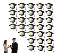 Genérico 30-Pack Graduation Cap Candy Cards, 2026 Graduation Candy Dome Greeting Card Gift with Tassel Box, DIY Grad Cap Decoration Sweets Box, Party Favors for Students Teachers (30pcs, pink)