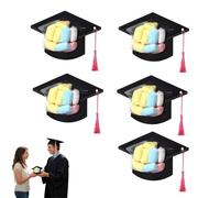 Genérico 30-Pack Graduation Cap Candy Cards, 2026 Graduation Candy Dome Greeting Card Gift with Tassel Box, DIY Grad Cap Decoration Sweets Box, Party Favors for Students Teachers (5pcs, pink)