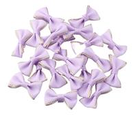 Genérico 30 Uds 38X23mm pequeños Lazos de Cinta de Raso Flor DIY artesanía Bowknot decoración for Fiesta de Boda(Purple)