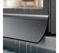 Genérico 300cm Barrera de Lluvia Autoadhesiva para Ventanas - Deflector de Lluvia Puerta Flexible for Ventanas, Flexible y Cortable Barra De Goma Impermeable para Burlete Ventana