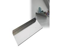 Genérico 304 Stainless Steel U-Shaped Single-Line Partition Wall Shelf, Rust Proof Waterproof Wall-Mounted Kitchen Bathroom Balcony Storage Rack(39.4x7.9x1.2/100x20x3cm)