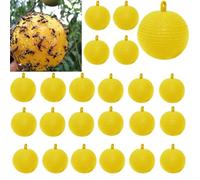Genérico 30PC Attrape moucheron Interieur,Boule De Piège à Mouches Suspendue, Pièges à Insectes, Mouche Piège Collant, Attrape-Mouches À Fruits, Attrape-parasites Extérieur, attrape insecte