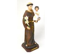 Genérico 32cm XXL Grande, Estatua de San Antonio de Padua con Niño Jesús, Resina, 31 cm, Figura Religiosa Decorativa