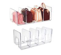 Genérico 32x14,5x13cm Separadores De Bolsos para Armarios, 2 Divisores De Estante Transparente, Separador De Armario, Acrílico Transparente Separador, Organizador De Monederos para Armario