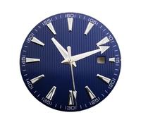 Genérico 33.5mm Luminous Black Blue White Watch Parts Dial Hands fit NH35 8215 Movement(BLU,Fit NH35)