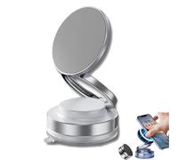 Genérico 360° Adjustable Vacuum Magnetic Phone Holder, Magnetic Phone Holder for Car, Super Strong Suction, Universal Mobile Stand for All Smartphones (White)