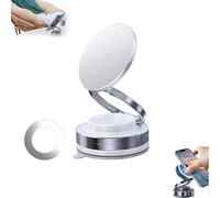 Genérico 360° Adjustable Vacuum Magnetic Phone Holder, Soporte De Telefono para Carro, Foldable Magnetic Windshield Phone Mount Compatible with All Smartphones (White)