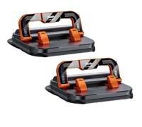 Genérico 360°Dashboard Car Phone Holder with Strong Suction Cup, 2-in-1 Adjustable Viewing Angles Dashboard Mount, Automobile Dash Cradles (2PCS Orange)