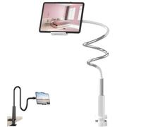 Genérico 360-Degree Rotating Tablet & Phone Stand,Generisch Extra Long Gooseneck Mobile Phone Holder,Compatible for iPad iPhone Switch Samsung Galaxy Tabs Kindle Fire,More 4.7-13" Devices (White)