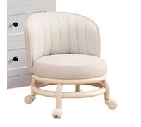 Genérico 360° Rolling Low Stool, Stool with Wheels Comfortable Seat | Waterproof Soft Ergonomic Backrest Swivel Low Stool Small Chair For Home Living Room Kitchen Bathroom Office Shop Garage