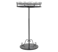 Genérico 360° Rotatable Round Garment Rack, Freestanding Clothing Standing Display Rack Portable Retail Store Metal Clothes Rack for Shopping Malls Retail Bedrooms (Color : Black, Size : 60x135cm)