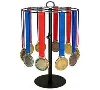 Genérico 360° Rotating Medaal Holder - Rotatable Medaal Hangers Display | Metal Desktop Award Holder | Sports Organizer For Running takwondo Ceremony Holds 45 Plus Medals For Home Office Gym Display