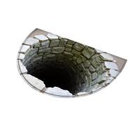 Genérico 3D Alfombra,Alfombra Absorvente Antideslizante Y Lavable - de Puerta con Agujero 3D | para Dormitorio Baño Cocina Entrada Oficina Hotel Tienda Y Casa