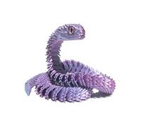 Genérico 3D Articulated Snake - Desktop Printed Pet Collectible, Creative Animal Model For Desk Or Shelf Display, Movable Detailed Ornament Set For Home, Office, Suitable For Kids, Adults