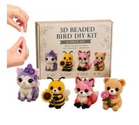 Genérico 3D Beaded Animal Kit - Tiny Handmade Cute Toy Craft Set, High Rigidity Structural Wire Weaving Pack, Progressive Step Tutorial Jewelry Grid | For Kids And Teens